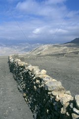 Langes Steinmauer Mustang Nepal