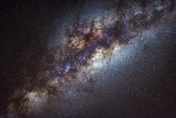 Galactic center of the Milky Way  La Silla ESO Observatory  Atacama  Chile