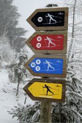 Straßenschicht von Cross Country Skiing Pistes Frankreich