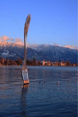 The range of Vevey on Lake Geneva Switzerland