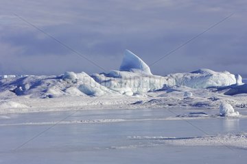 Icy landscape of Snow Hill island Antarctic Peninsula