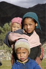 Kleine Kinder Zanskar India