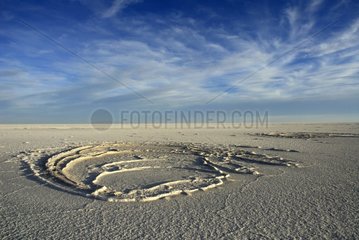 Salzablagerung in Salar von Uyuni Altiplano Bolivien