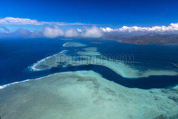 Aerial view on the famous S pass of Mayotte  Indian Ocean