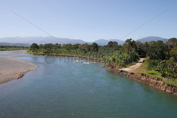 Sarapiqui River and Central Cordillera in the Dry Season  Central Region Costa Rica