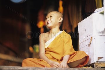 Young novice at the monastery of Luang Prabang Laos