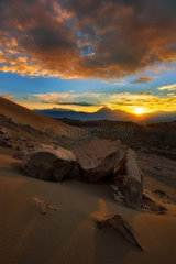 Valle de la muerte Atacama Desert. Landscapes od desert  Chile