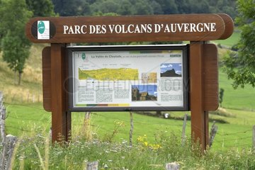 Pannel of Auvergne Volcanoes Regional Nature Park  Massif du Puy Mary  France