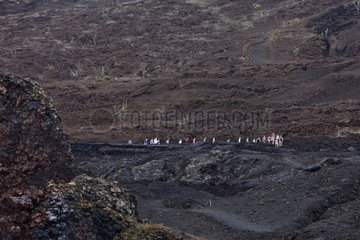 Ökotourismus im Sierra Negra -Vulkan auf Isabela Island