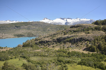 Lago General Carrera and views of Patagonia's Northern Icefield (Laguna San Rafael National Park)  surroundings of Puerto Guadal  XI Region of Aysen  Chile