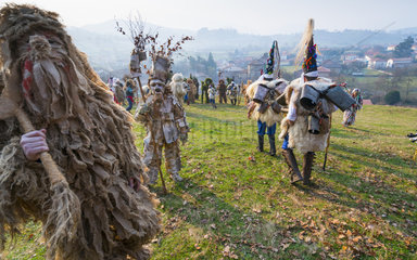 La Vijanera Carnival in Silio. Molledo Municipality  Cantabria  Spain