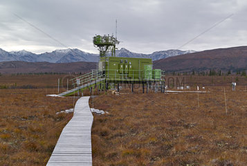 Research station on the stampede road inside the park  Denali National Park  Alaska  USA