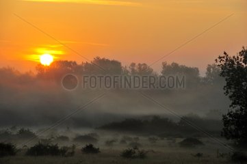Sunrise over the Loire Valley in the Nièvre France