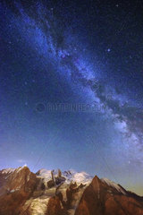 Milky Way seen from Brevent  Massif des Aiguilles Rouges  Haute Savoie  Alps  France