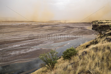 little Magadi sandstorm after the storm  Lake Magadi  Kenya