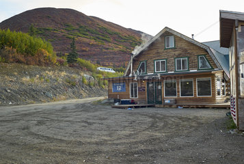 Alpine creek lodge at mile 66  Denali Highway: from Paxson to Cantwell  Alaska  USA