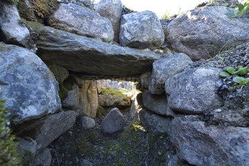 Well preserved entrance to a paleoeskimo site  Thule period site  Greenland