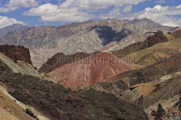 Erodierte Berge im Ladakh India