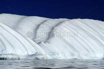Detail of ice. Drifting iceberg. Antarctic Peninsula.