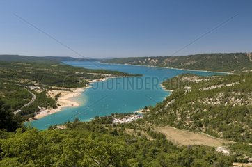 Aerail vieuw of Lake of Sainte-Croix Provence France
