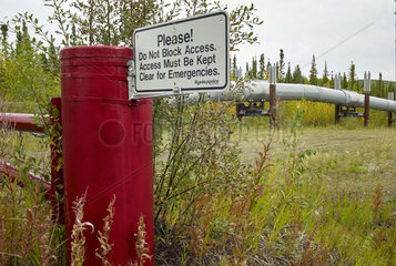 Dalton Highway : from Fairbanks to Prudhoe Bay  Trans Alaska Pipeline System (TAPS)  Alaska  USA