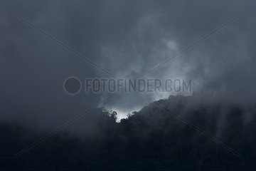 Foggy landscape at high-altitude Province of Imbabura