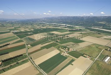 Paysage agricole Plaine de la Durance Provence