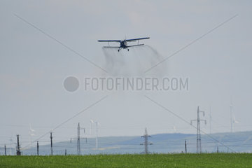Aerial application of pesticides  Danube Delta  Romania