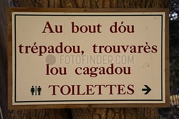 Zeichen in provenzaler Sprache Frankreich