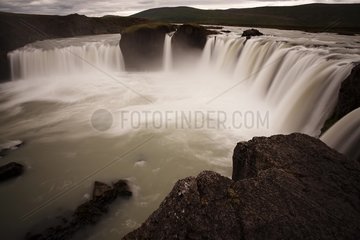 Overview of the Cascade of Godafoss in Iceland