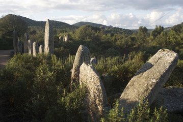 Ausrichtung der Megalithischen Palaggiu Korsika Frankreich
