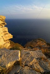 Falaises du Cap Canaille au coucher du soleil Méditerranée