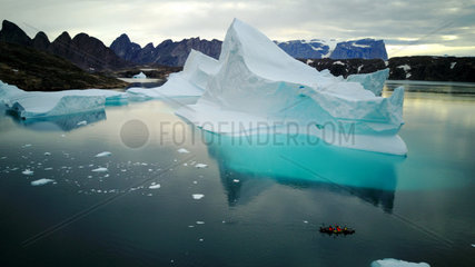Kayaks and Icebergs  Bear's Archipelago  East Coast Greenland