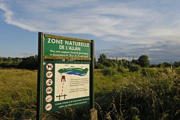 Information panel on the Allan natural area Doubs
