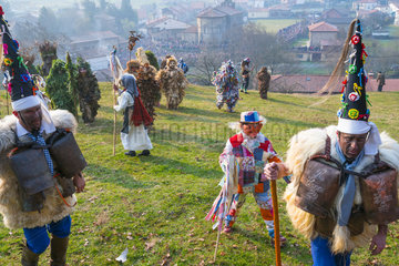 La Vijanera Carnival in Silio. Molledo Municipality  Cantabria  Spain