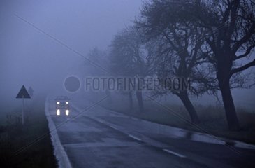 Auto fahren im Nebel