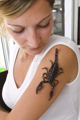 Woman owner with her Scorpion