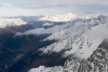 View of the Alps from Aiguille du Midi