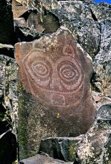 Indian Petroglyph Columbia Valley Oregon USA