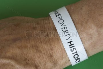 Militant wristband on man's wrist  United-Kingdom