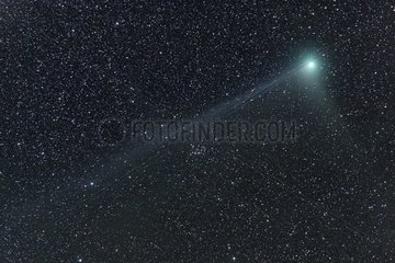 Comète Machholtz après avoir dépassé l'amas ouvert 1342
