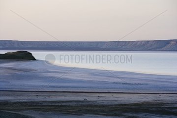Salzsee in der Kasachstan -Steppe