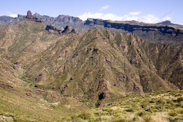 Landscape of the center of the island Gran Canaria Canary