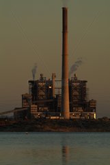 Metallurgical industry at sunset Australia