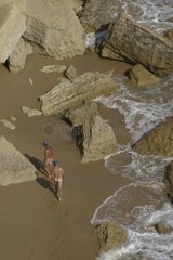 Nudists on a wild beach Andalucia Spain