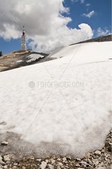 Summit of the mount Ventoux and spring neve