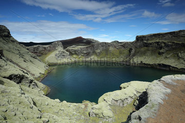 Lake and crater Laki  Iceland