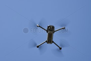 Drone hovering during a shooting  Cevennes  France
