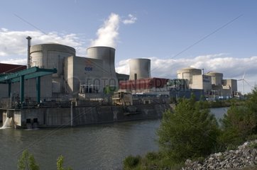 Nuclear power station Cruas-Meysse edge of Rhone France