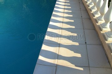 Shadows and swimming pool Côte d'Azur France